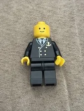 LEGO Minifig Cruise SHIP CAPTAIN Officer Sailor Black Uniform No Head Gear/ Hair