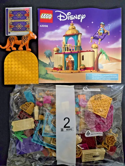 LEGO Disney Princess Jasmine minidoll w/ Rajah & Agrabah Palace ONLY from 43208
