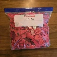 LEGO Red Plastic Bricks Pieces & Parts Bulk Lot - Mixed Pieces - 2.7 Lbs