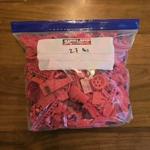 LEGO Red Plastic Bricks Pieces & Parts Bulk Lot - Mixed Pieces - 2.7 Lbs