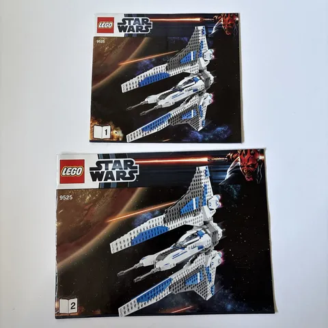 LEGO 9525 Pre Vizsla's Mandalorian Fighter INSTRUCTIONS MANUALS ONLY Book 1 & 2
