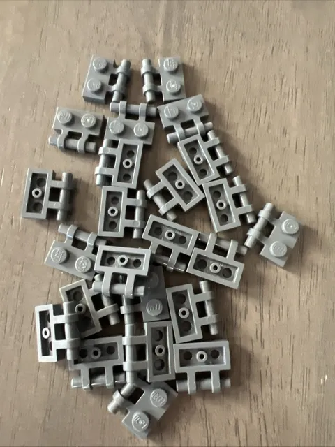LEGO 2540 Dark Bluish Gray Plate Modified 1x2 Bar Side Handle Free Ends 24 Piece