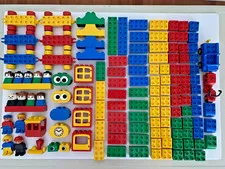VTG 1980s Lego Duplo, Vehicles, Figures, Train - Lot of 131