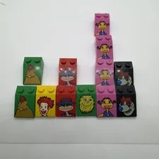 LEGO bulk lot 12 printed McDonalds specialty pieces vintage race cars vehicles