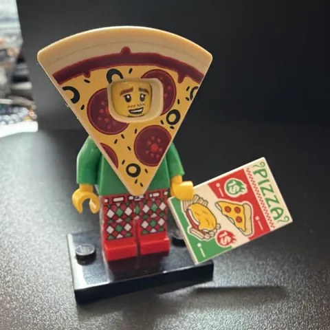 LEGO Minifigures Series 19 Pizza Costume Guy Complete w/ Menu & Stand 71025