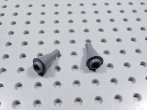 LEGO Lot of 2 Dark Bluish Gray Ice Cream Cones Food Minifig BG
