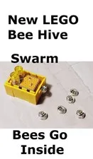 New LEGO Bee Hive Honey Bumble Crate Yellow Box Printed Insects BEES Swarm bugs
