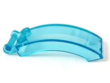 LEGO 10x Trans-Light Blue Windscreen 6 x 2 x 2 with Bar Handle inv.624