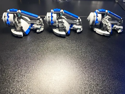 LEGO Aircraft Parts Lot of 3 - Blue White Light Gray Plastic Battle Pack