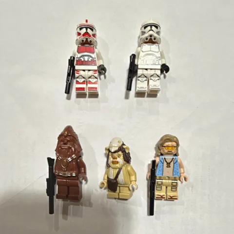 OFFICIAL LEGO Star Wars Minifigures Lot of 5 Chewbacca Troopers w/ Blasters