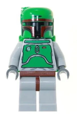 LEGO® Minifigure Star Wars sw0002b Boba Fett Bluish Grays Dark Red Helmet Highli