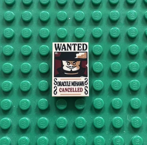 LEGO One Piece DRACULE MIHAWK Wanted Poster 75636 75637 75638 75639 NEW Printed