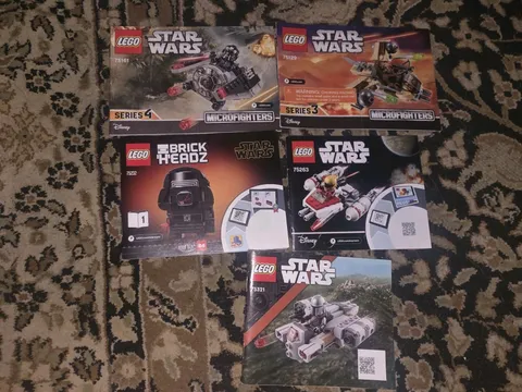 Lego Star Wars 5 Instruction Manual Lot Only Brick Headz Microfighters 