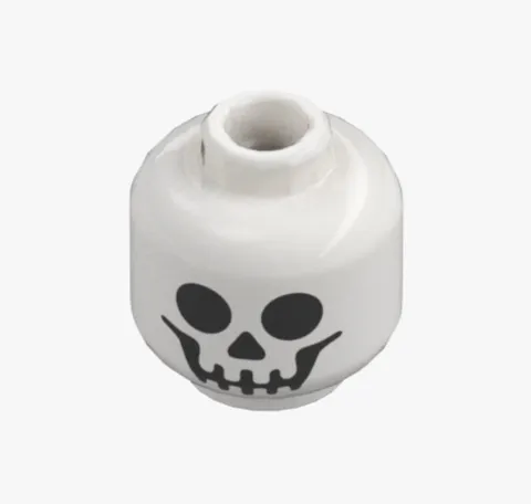 LEGO Skeleton Head White Minifigure Head Skull 99574 4651445 Skull Skull