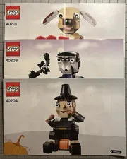 LEGO Seasonal Manual Lot of 3 – 40201 Cupid Dog, 40203 Vampire, 4020 Pilgrim