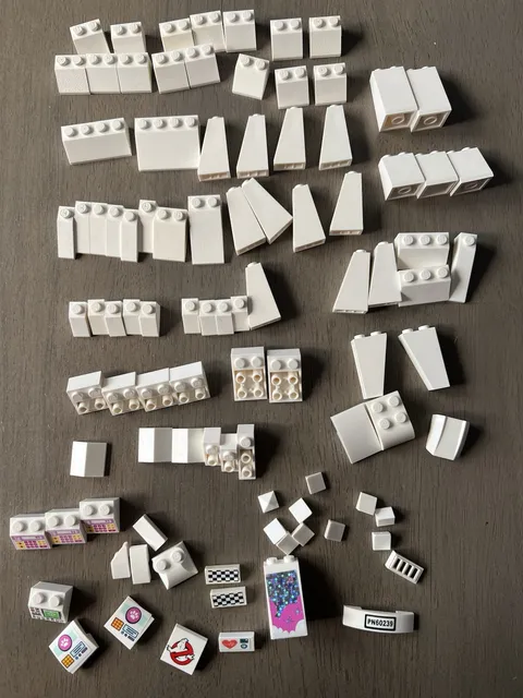 LEGO White Curved Inverted Slopes 100pc Bulk Lot Parts MOC Build Star Wars