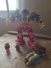 LEGO NINJAGO: Samurai Mech (9448) Missing Flagpole On Back. No Box Or Book 