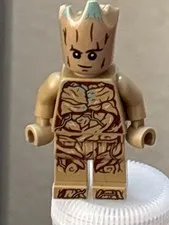 Groot sh0836 Teen Groot - Dark Tan with Neck Bracket Marvel Lego Minifigure 1J