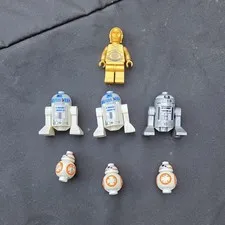 LEGO Star Wars Minifigure Lot C-3PO R2-D2 BB-8 Plastic Age 4+ Space