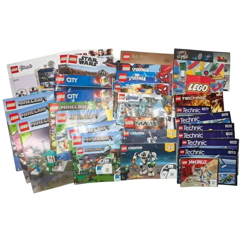 Lot of 25+ LEGO Instruction Manuals Booklets Minecraft Creator Star Wars City