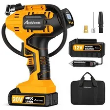Avid Power Tire Inflator Portable Air Compressor 20V Cordless Car Tire Pump