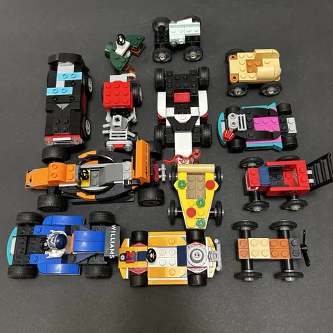 Lego Incomplete Vehicles Lot Parts Racing Cars Wheels Genuine Parts + Extra