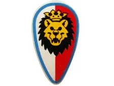 LEGO Shield Ovoidal Oval Castle Castles Leone 2586p4b