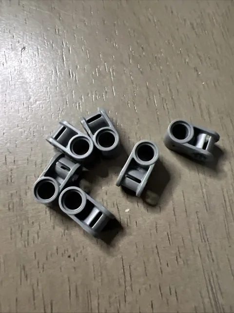 LEGO 6536 Dark Bluish Gray Technic, Axle and Pin Connector Perpendicular x6