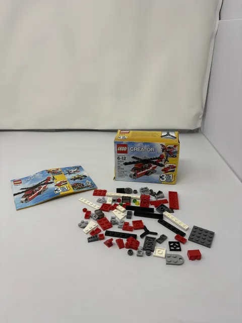 LEGO CREATOR 31013 Red Thunder 3 in 1 Air Craft Complete w/ Box & Manual, Used