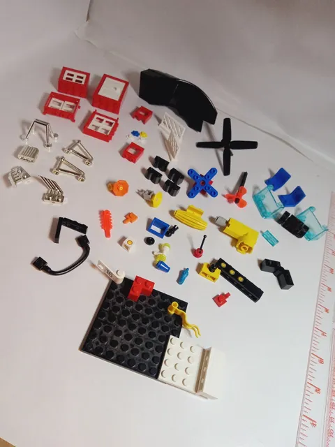 Lot Of 50+ Miscellaneous Pieces Lego Some Sticker Bricks  Staircase Some Vtg