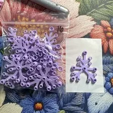 Lego, 16 Quantity, Light Lavender 5x6 Leaf Piece