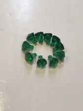 Lego Dark Green Gem / Crystal / Diamond Lot Of 10
