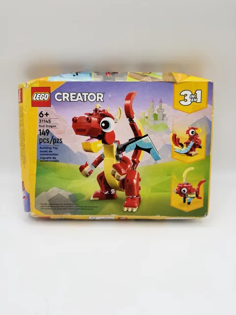 NEW Lego 31145 Creator 3in1 Red Dragon Building Toy Set 149 Pcs