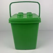LEGO DUPLO Green Brick Storage Box Carry Handle 2777 Vintage