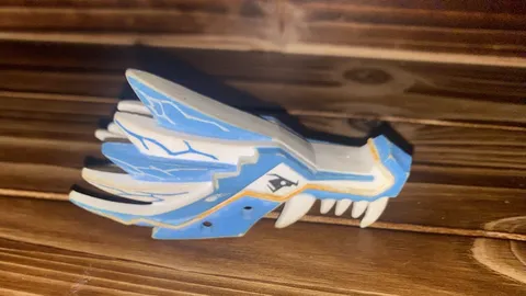 Lego Part 93070pb01 Dragon Head Ninjago Jaw Upper 2521 Ice Dragon Battle