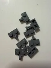 LEGO 44567 (4pcs) Hinge Plate 1 x 2 Locking w Finger on Side Dark Bluish Gray