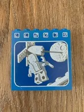 Lego Floating Astronaut Satellite Pattern #3754p01 W/LL2079 Blue Brick 1 X 6 X 5