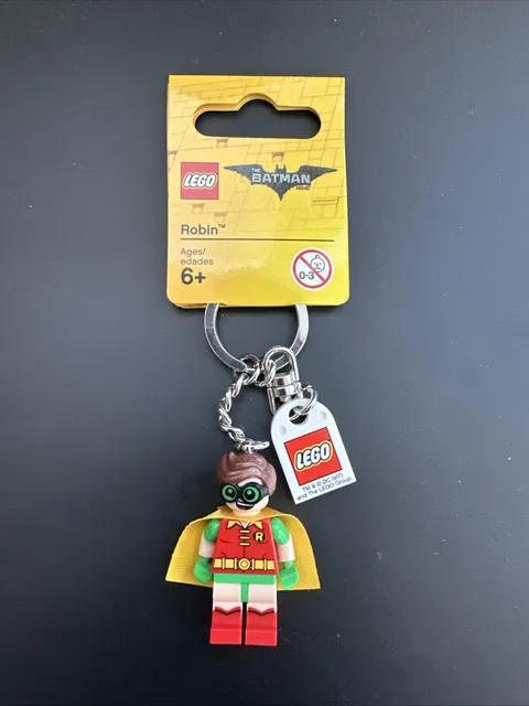 LEGO The Batman Movie Robin Key Chain 853634 Minifigure Tag Keyring Retired New