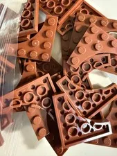 LEGO-NEW-#35044-REDDISH BROWN-PLATE MOD/ 4- X 4 W/ CURVED CUTOUT-20 PIECES