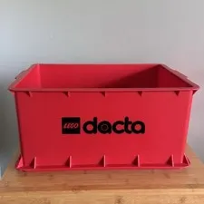 Vintage Lego Dacta Large Red Storage Organizing Bin Box Container