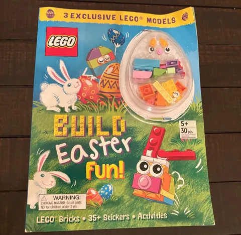 Lego Build Easter Fun Bundle with Lego bricks, stickers, and activities