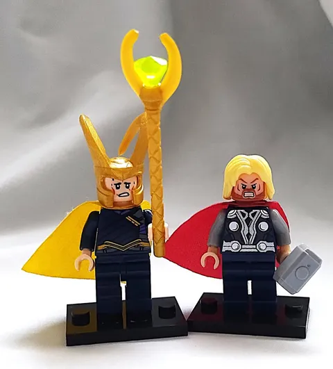 Lego LOKI and THOR Minifigures