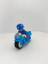 Lego Duplo Figure Lego Ville Captain America & Motorcycle