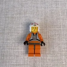 LEGO Star Wars Rebel Pilot Luke Skywalker 1999  Minifigure Orange Suit