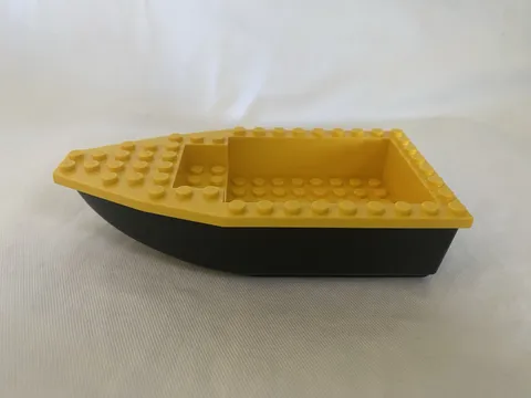 Lego Floating Boat 16 x 8 Black Hull 28533 with Yellow Top 28535 #29
