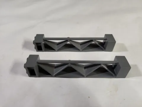 LEGO Support Girder Vert 2 x 2 x 10 57893 Dark Bluish Gray Airport 7894 SET OF 2