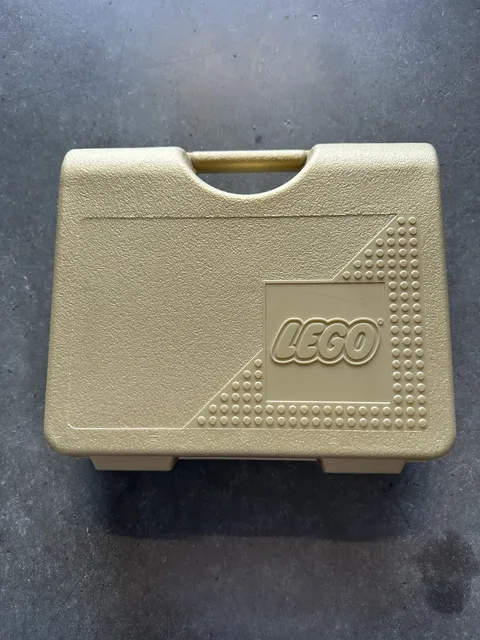 LEGO Metallic Gold Carrying Case Storage Box Container 1997