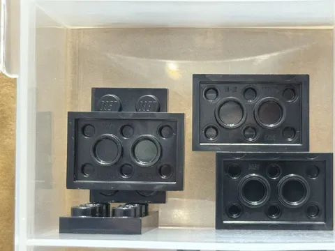 LEGO Parts - Black Plate 2 x 3 - No 3021 - QTY 5