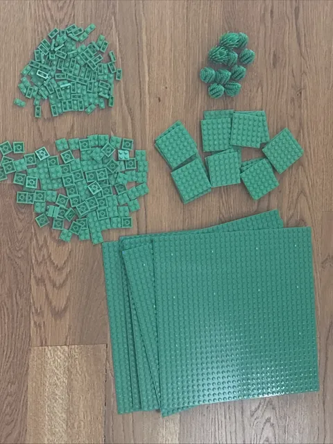 GREEN Lego Mixed Lot Of Different Sizes And Types