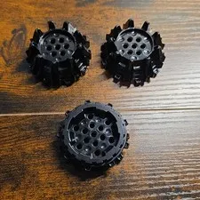 LEGO Power Miners 8960 Replacement Wheels Lot - Black 64711 64712 (3 Parts)